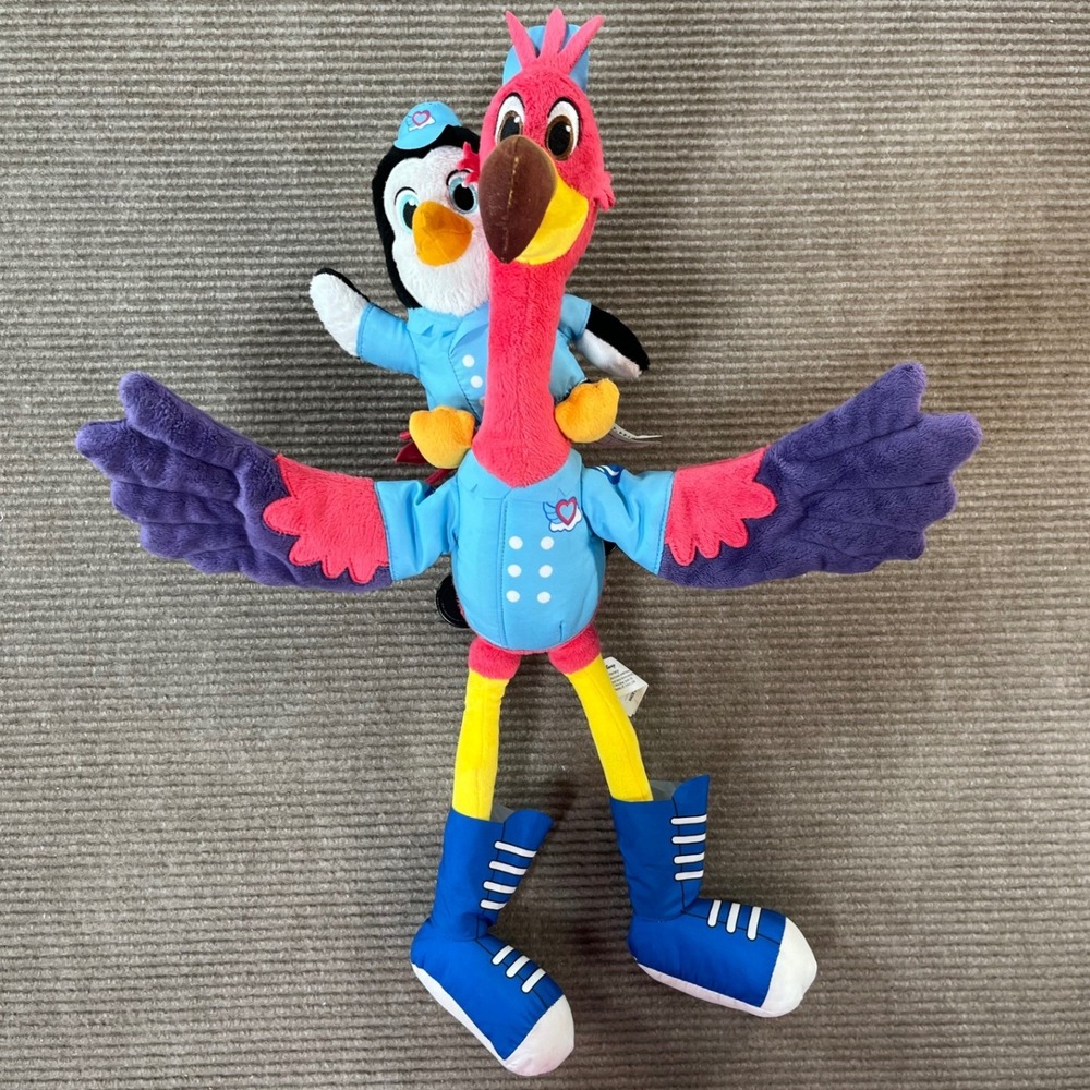Disney Junior TOTS Pip and Freddy Flamingo Penguin Plush Stuffed Animal 19 inch